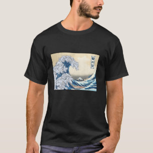 Cats Surfing Japanese Great Wave Of Kanagawa Funny T-Shirt
