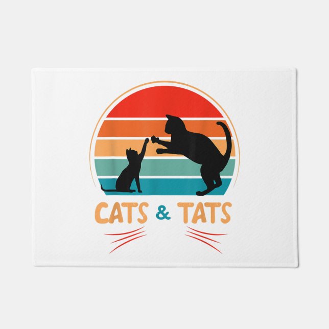 Cats & Tats - Cat  Doormat (Front)