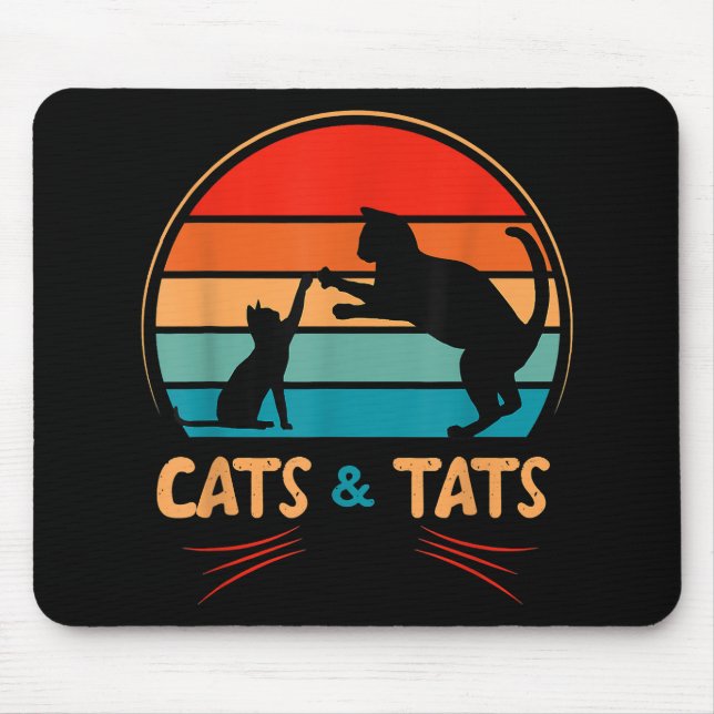 Cats & Tats - Cat  Mouse Pad (Front)