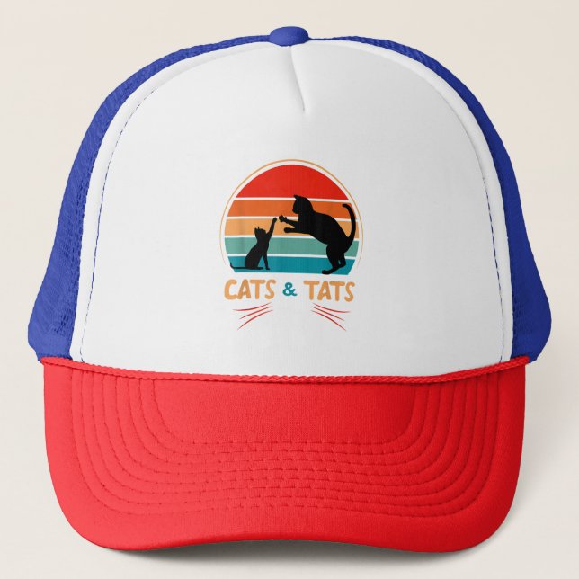 Cats & Tats - Cat  Trucker Hat (Front)