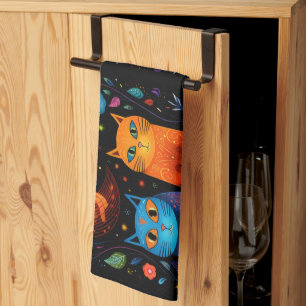 cats tea towel