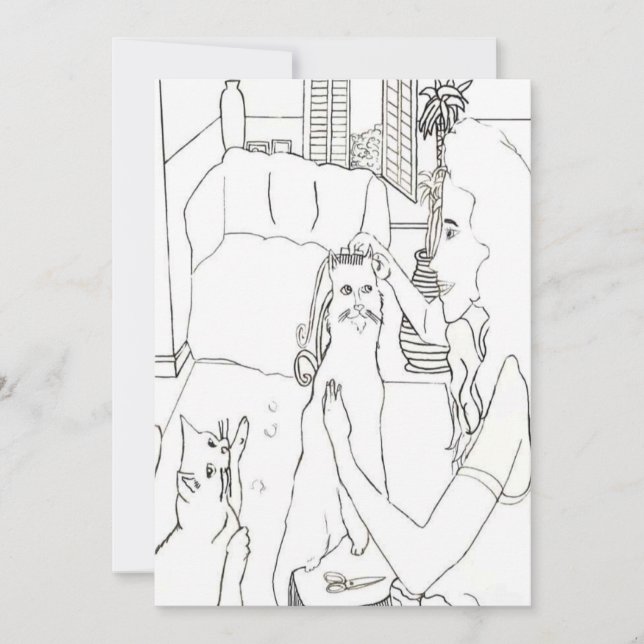 Cats  thank you card (Front)