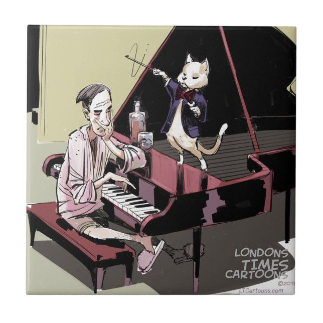 Cats That Take Over & Conduct Everything Funny Tile (Front)