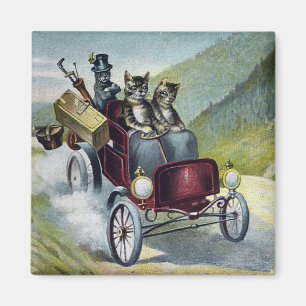 Cats Touring the Catskill Mountains Magnet