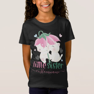 Cats Under Flower Umbrella Custom Little Sister T-Shirt