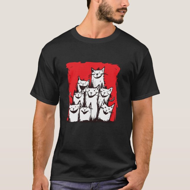 Cats unleashed love Joyful Expressions T-Shirt (Front)