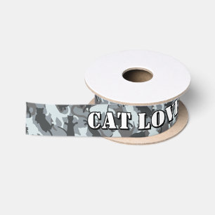 Cats Urban Camouflage Satin Ribbon
