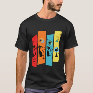 Cats Vintage Retro Mid-Century Modern Look 50s 60s T-Shirt