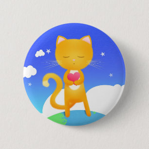 Cats want world peace - pin badge