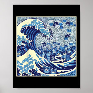 Cats Wave For Kamala Funny Cat Lady  Poster