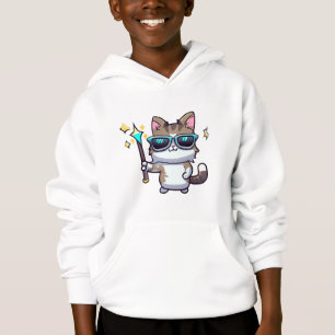 Cats Wearing Glasses Holding Magic Wand Stars