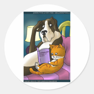 Cats Who Love Too Much Funny Gifts Tees & Cards Classic Round Sticker