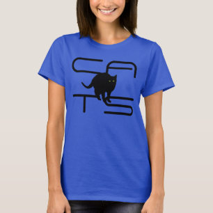 "CATS" with black cat silhouette T-Shirt
