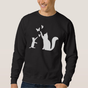 Cats With Butterflies  Cat Owner Cat   Cute Cats Sweatshirt