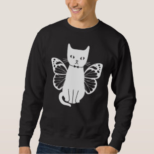 Cats With Butterflies Cute Cats Cat  I Cute Cat Sweatshirt