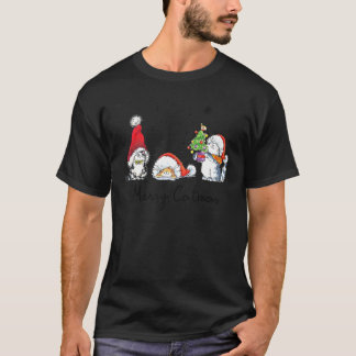 Cats With Santa Hat Merry Catmas Cat  Christmas T-Shirt