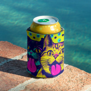 Cats with tongue out can cooler