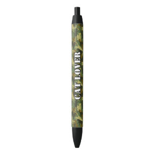 Cats Woodland Camouflage Black Ink Pen
