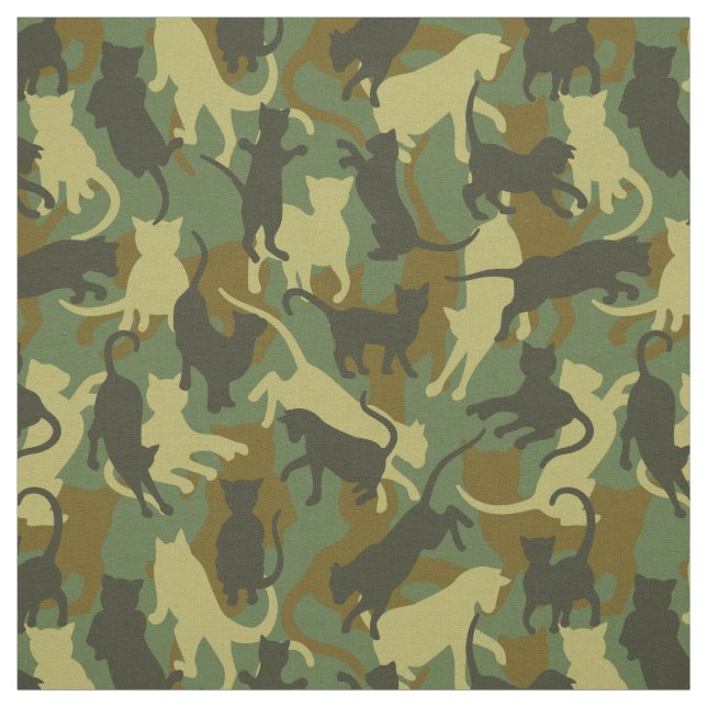 Cats Woodland Camouflage Fabric (Swatch)