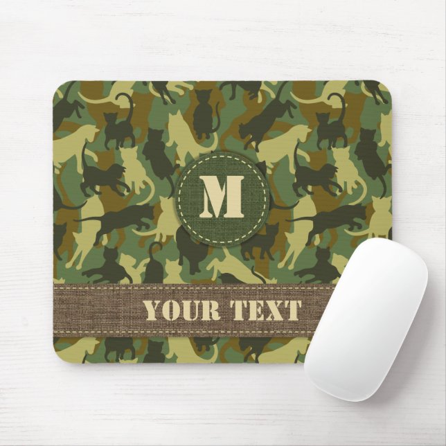 Cats Woodland Camouflage Mouse Pad (With Mouse)