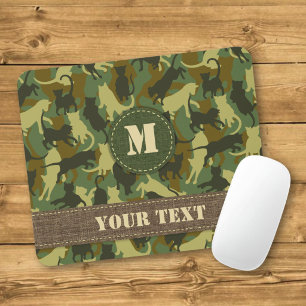 Cats Woodland Camouflage Mouse Pad