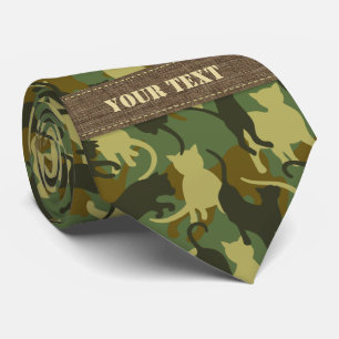 Cats Woodland Camouflage Tie