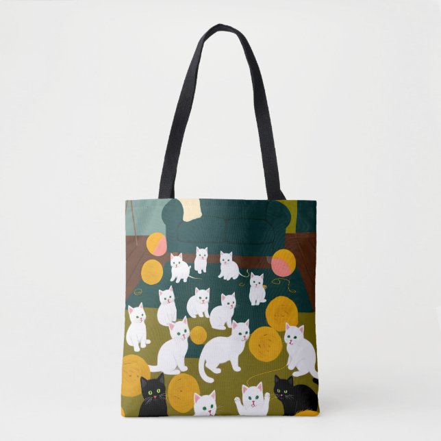 Cats & Wool Tote Bag (Front)
