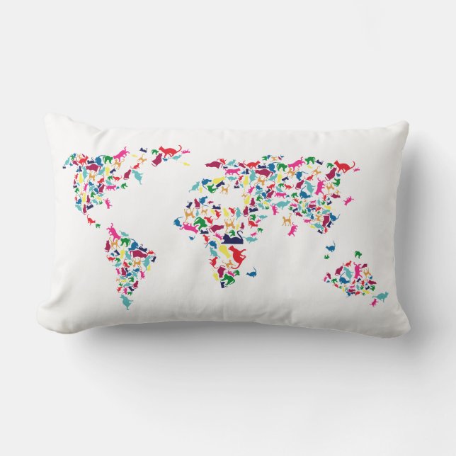 cats world pillow (Front)