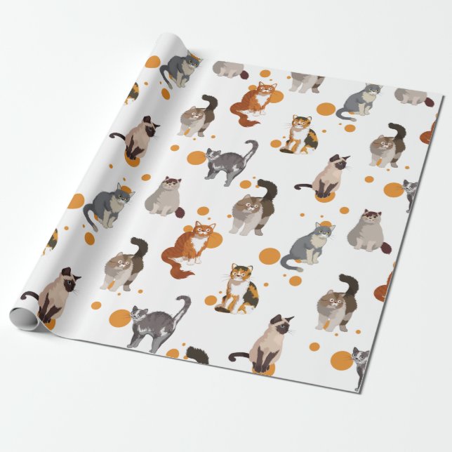 Cats Wrapping Paper (Unrolled)