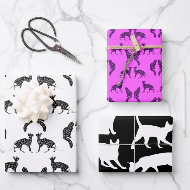 Cats Wrapping Paper Sheet (Front)