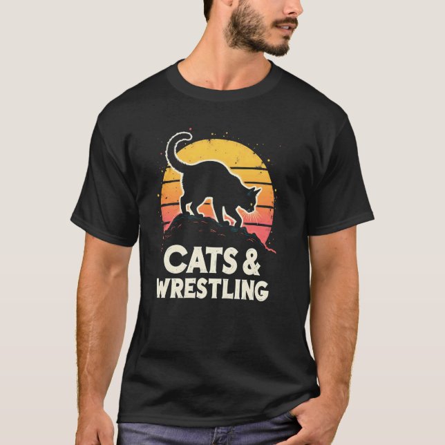 Cats Wrestling Sneaky T-Shirt (Front)