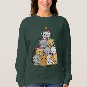 Cats Xmas Tree Sweatshirt