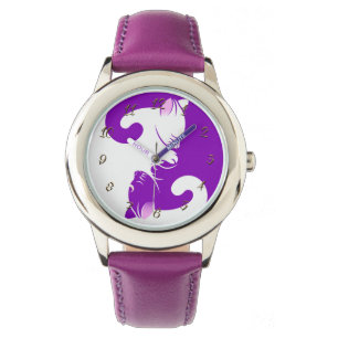 Cats yin yang watch