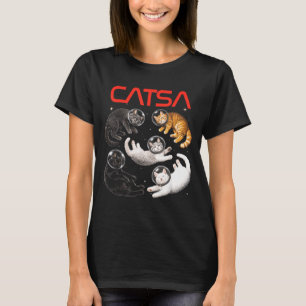 CATSA Cat Astronaut Universe Space Kitten Lover T-Shirt