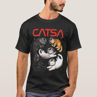 CATSA Cat Astronaut Universe Space Kitten Lover T-Shirt