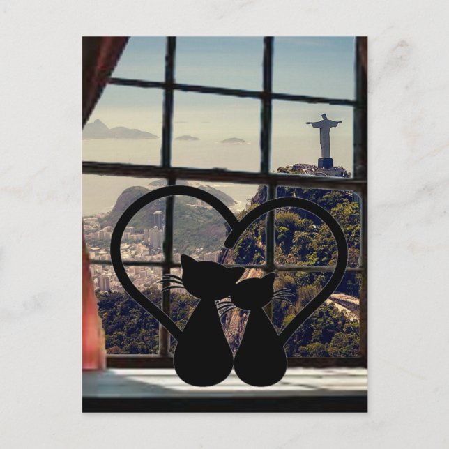 catsin  love in rio de janeiro postcard (Front)