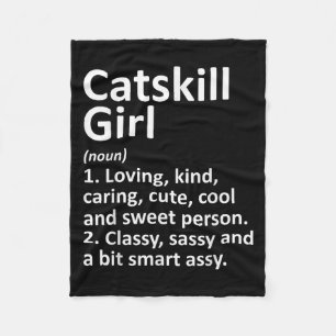 Catskill Girl Ny New York Funny City Home Roots Gi Fleece Blanket