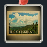 Catskills New York Ornament Vintage Travel<br><div class="desc">A cool vintage style Catskills ornament featuring lovely mountains scene for this upstate NY locale.</div>