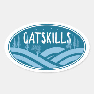 Catskills New York Outdoors Oval Sticker