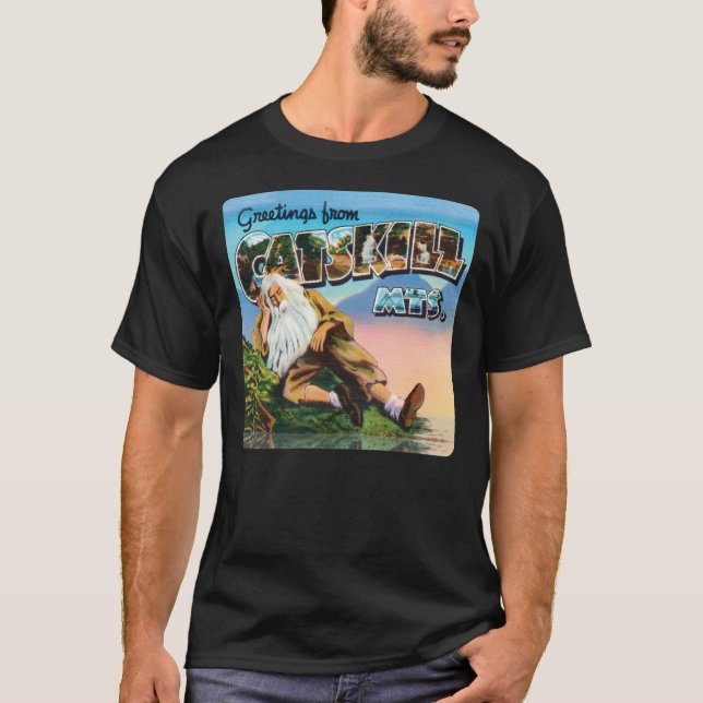 Catskills Rip Van Winkle Vintage Postcard   T-Shirt (Front)