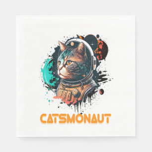 Catsmonaut Astronaut Cat Or Space Cat Napkin