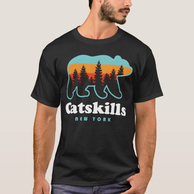Catss Ny Bear Mountains Camping Hiking New girl T-Shirt (Front)