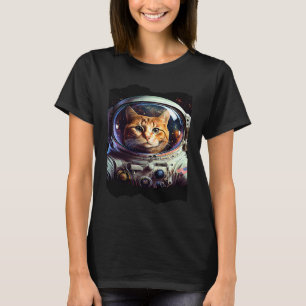 Catstronaut Cat Astronaut Space Illustration  4 T-Shirt