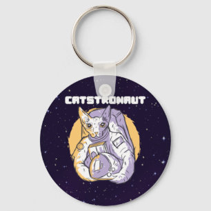 Catstronaut Cat Cosmonaut Key Ring