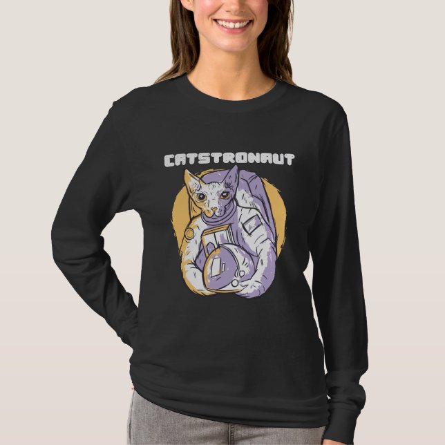 Catstronaut Cat Cosmonaut T-Shirt (Front)