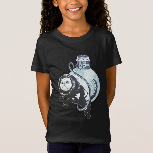 Catstronaut Cat in Space T-Shirt (Front)