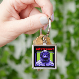 Catstronaut Cat Spaceman Key Ring