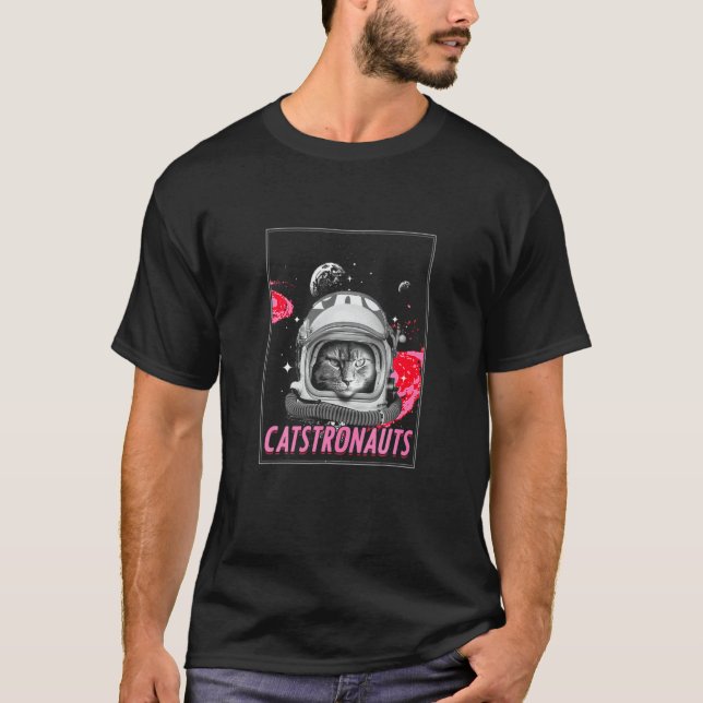 Catstronaut Space Cat  Astronaut Scientist T-Shirt (Front)