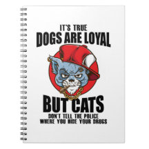 CatsVsDogsSpiralNotebook-FunnyCatQuoteUniqueDesign