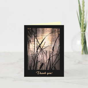 Cattails at Sunset Thank You Card